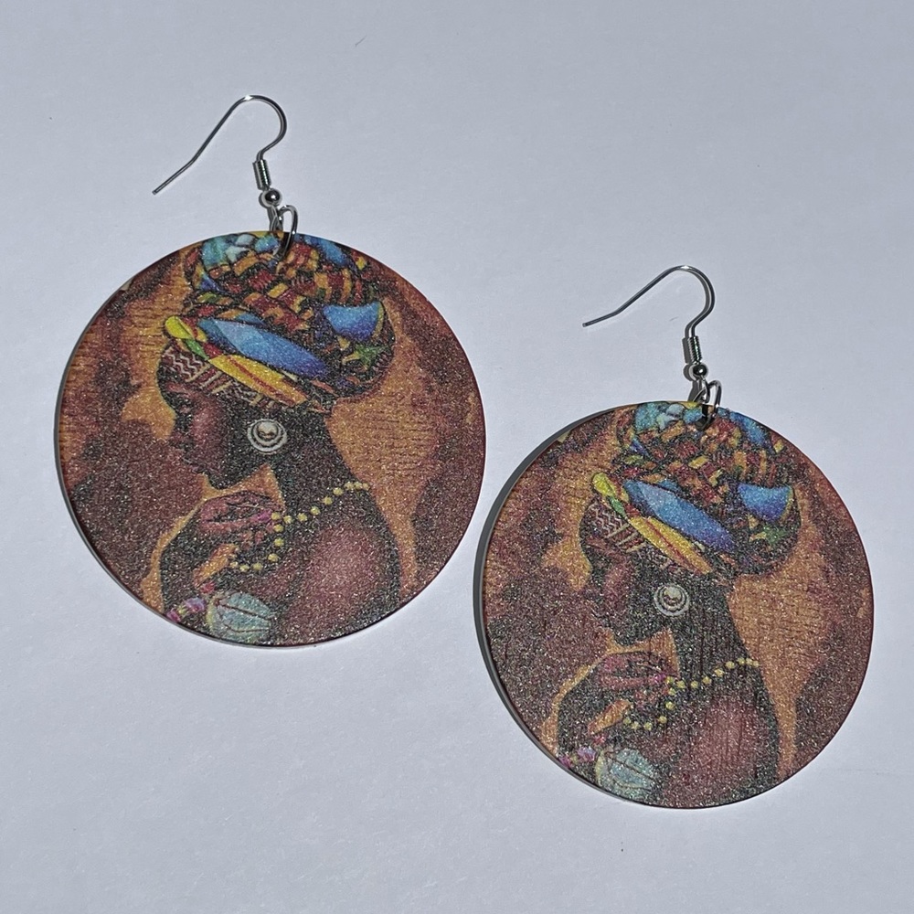 NEW‎ African Nubian queen dangle earrings